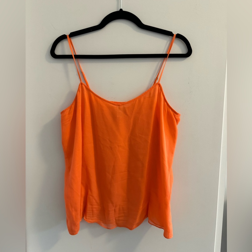 Silk DVF Top in Tangerine